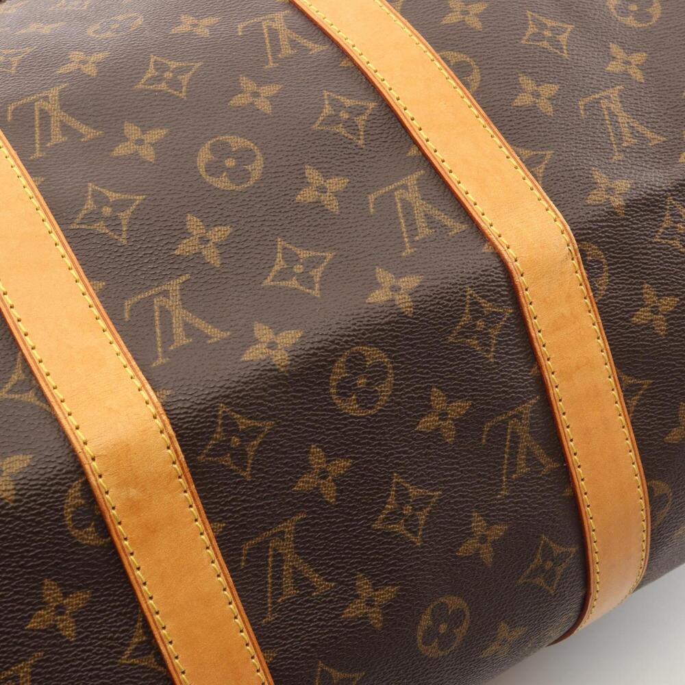 LOUIS VUITTON Brown Monogram Leather Keepall 50 Boston Bag - Picture 9 of 12